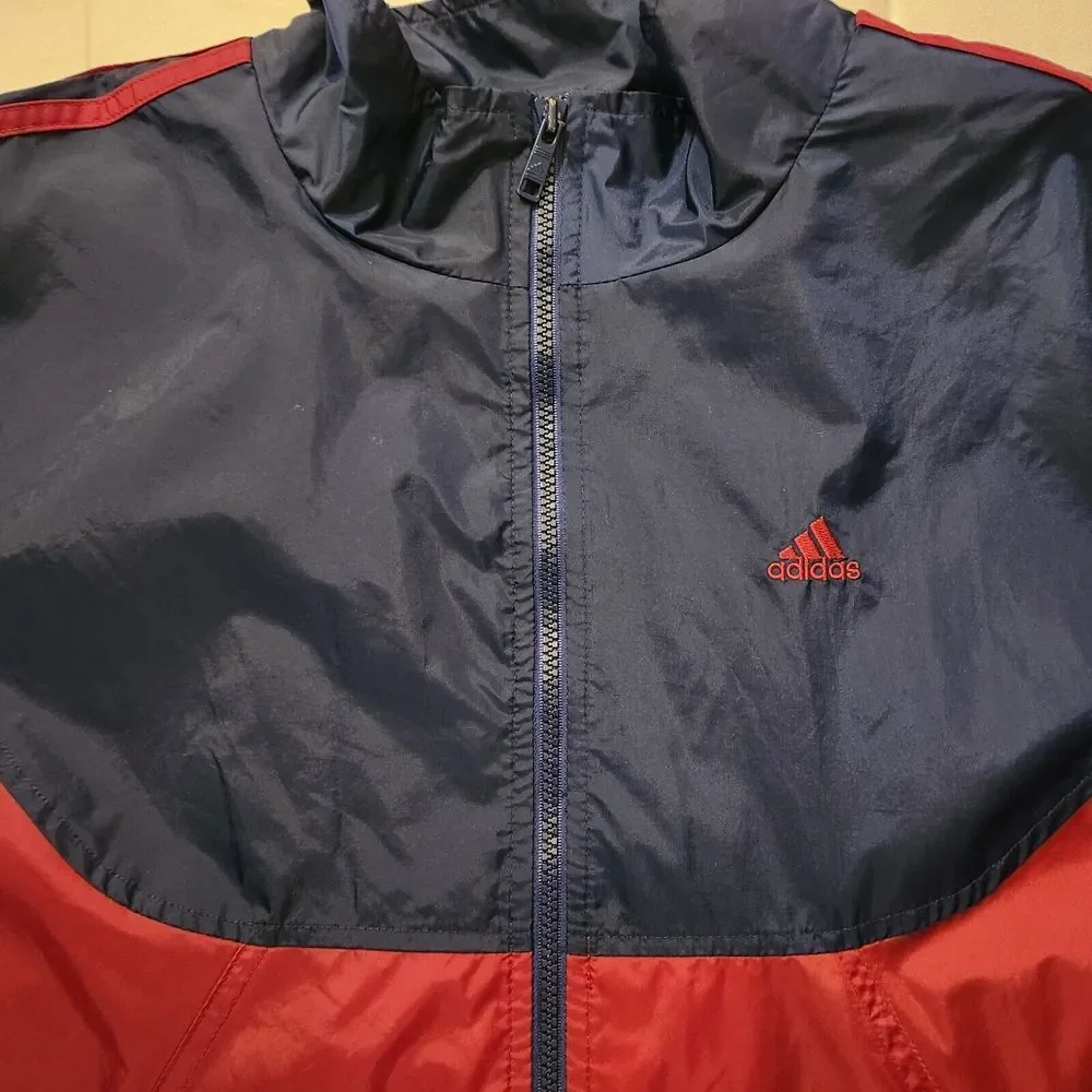 Vintage Adidas Track Jacket Men L Y2K Windbreaker Mesh Colorblock‎ 90s Hip Hop
